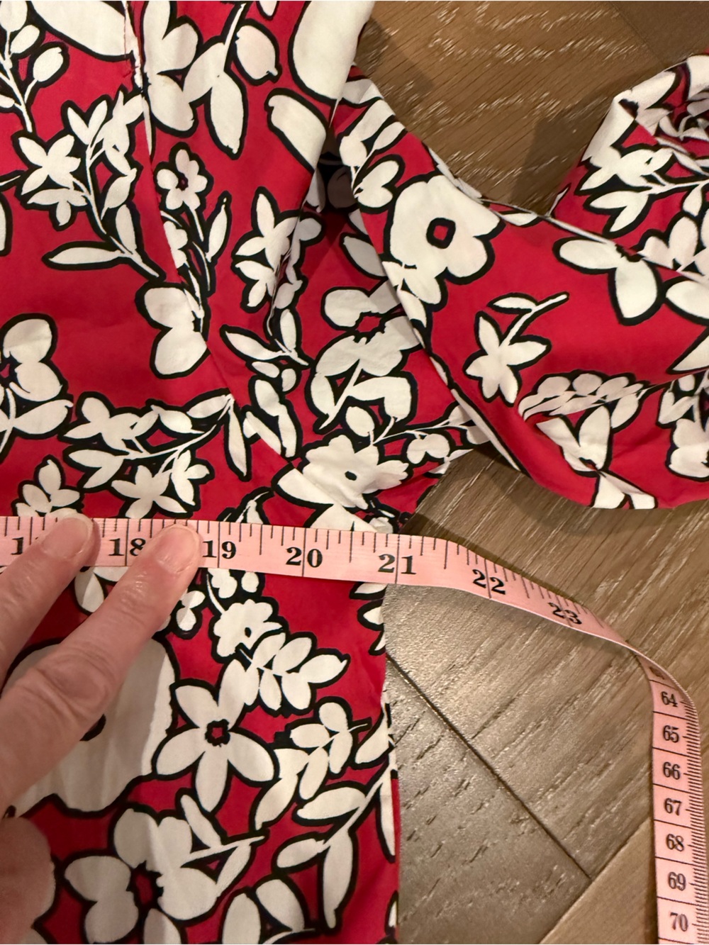 Tyler Boe Red and White Floral Blouse - Picture 8 of 13